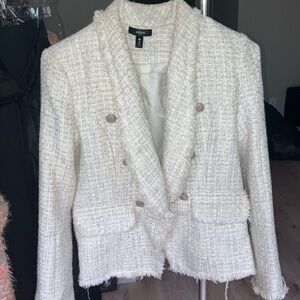 Aqua Cream Tweed Blazer